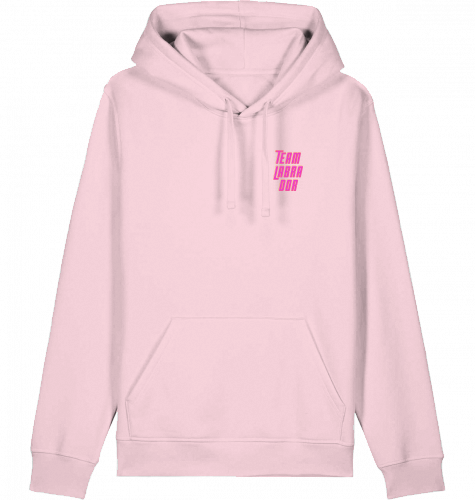 hoodie | team labrador | poppy pink
