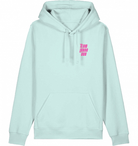 hoodie | team labrador | poppy pink