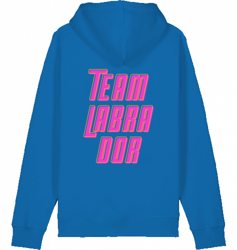 hoodie | team labrador | poppy pink