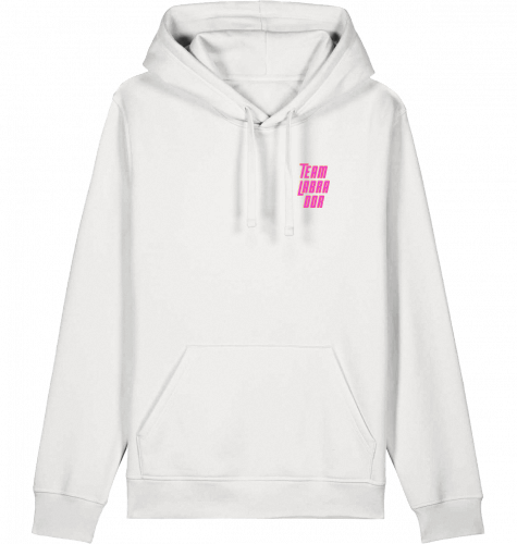 hoodie | team labrador | poppy pink