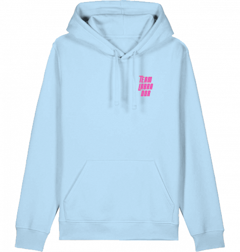hoodie | team labrador | poppy pink