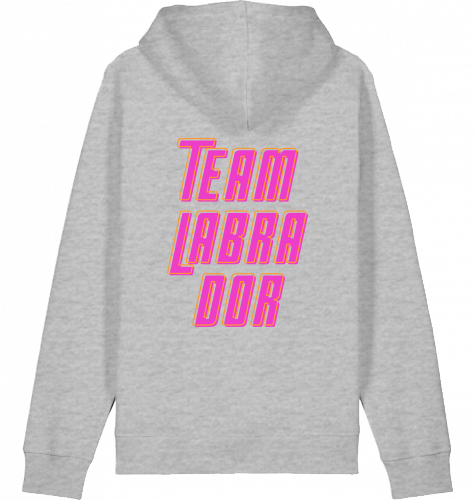 hoodie | team labrador | poppy pink